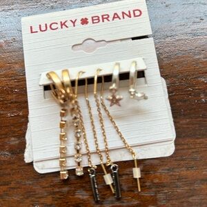 Lucky Brand Gold and Silver Earring Collection with 3 Pair of Earrings. New